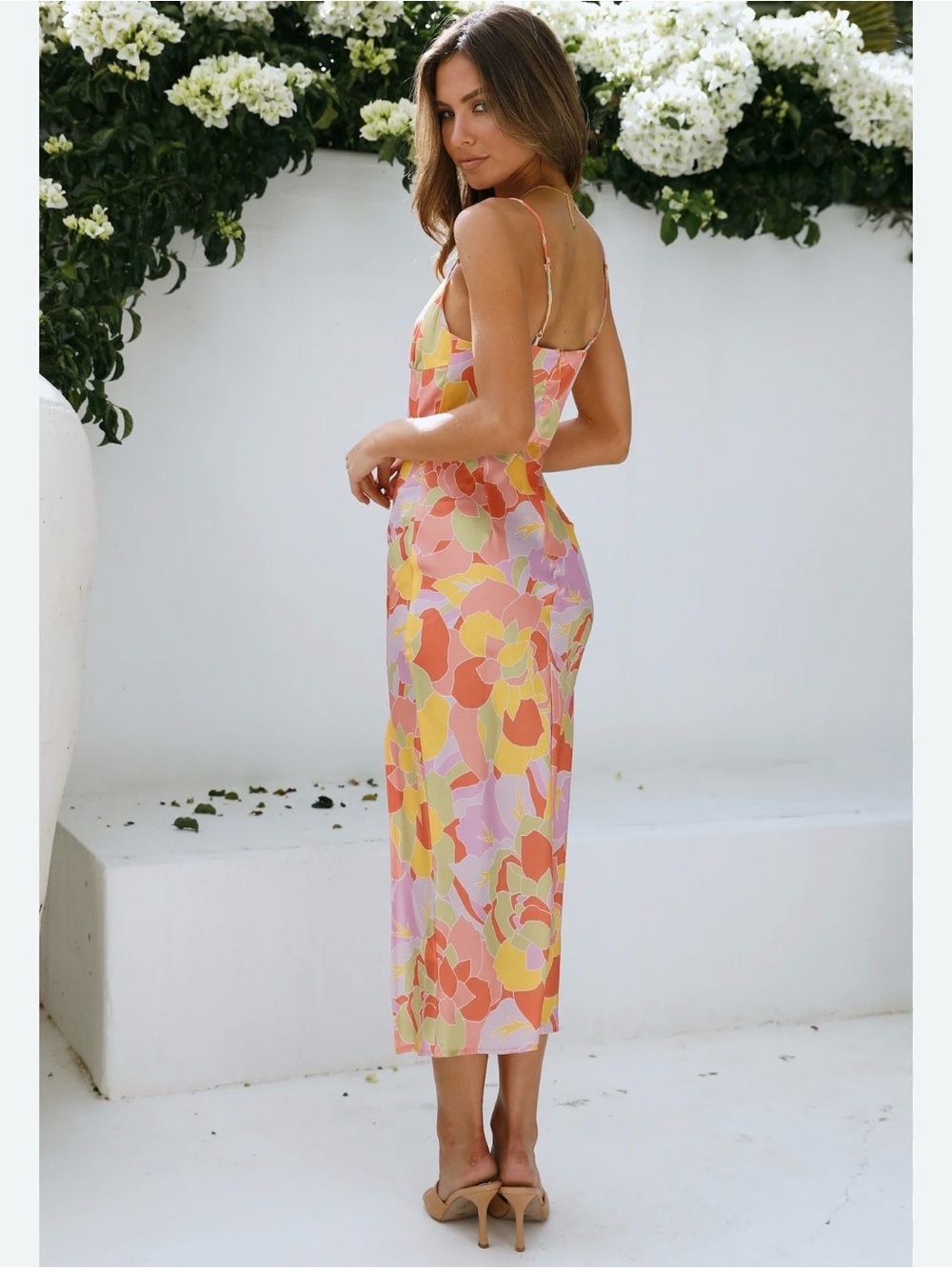 NWT Runaway The Label Sienna Multicolour Slip Dress Maxi summer size 6 / Medium - Picture 2 of 10
